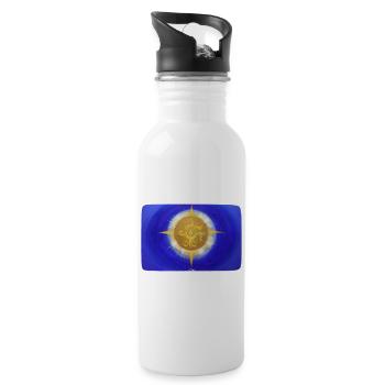 Lumière de la création de la protection divine 1 - Gourde avec paille intégrée - blanc - Droite