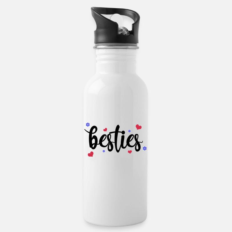 Besties (Besties) - Gourde avec paille intégrée - blanc