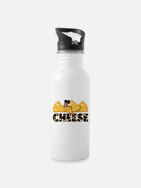 Fromage - Gourde avec paille intégrée - blanc