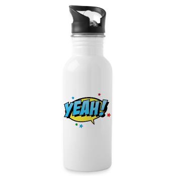 yes - Water bottle with straw - white - Right