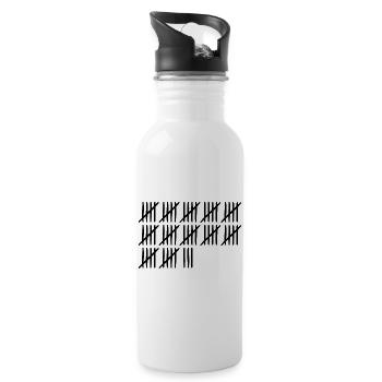 63rd birthday tally sheet 63 years old - Water bottle with straw - white - Right