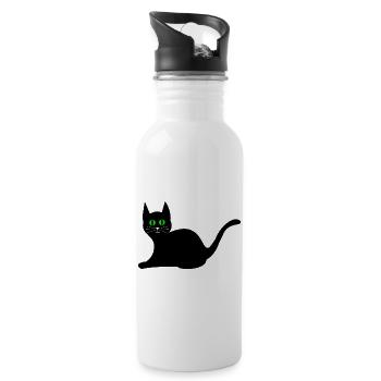 Kawaii Cat Kitten Kawaii - Water bottle with straw - white - Right