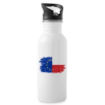 EU-France Flag Fusion - Water bottle with straw - white - Right