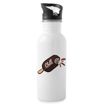 Eiscreme Chill - Trinkflasche mit integriertem Trinkhalm - Weiß - Rechts