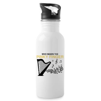 Conceptions de harpiste pour conceptions de harpiste - Gourde avec paille intégrée - blanc - Droite