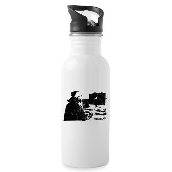 Producer Music Studio Illustration - Water bottle with straw - white - Right