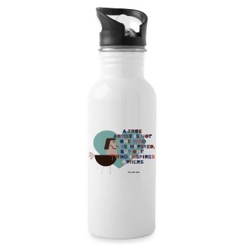 Famous Artist - Water bottle with straw - white - Right