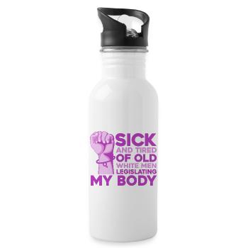 Gender equality Gender equality - Water bottle with straw - white - Right