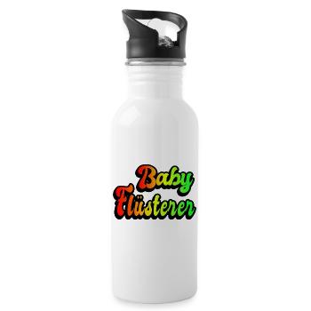 Baby Flüsterer - Trinkflasche mit integriertem Trinkhalm - Weiß - Rechts