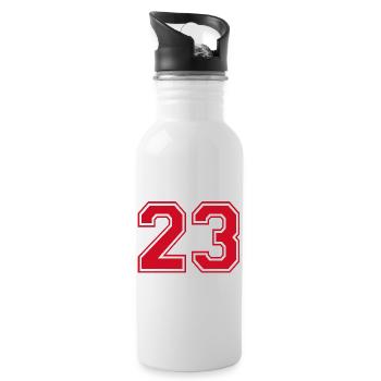 23 Player number twenty-three - Water bottle with straw - white - Right