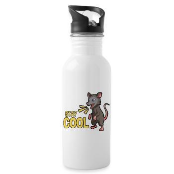 Conception d’opossum pour les amateurs d’opossum et d’opossum - Gourde avec paille intégrée - blanc - Droite