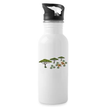 Safari Zoo Animal Safari Zoo - Water bottle with straw - white - Right