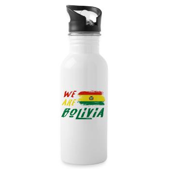 Nous sommes la Bolivie - Gourde avec paille intégrée - blanc - Droite
