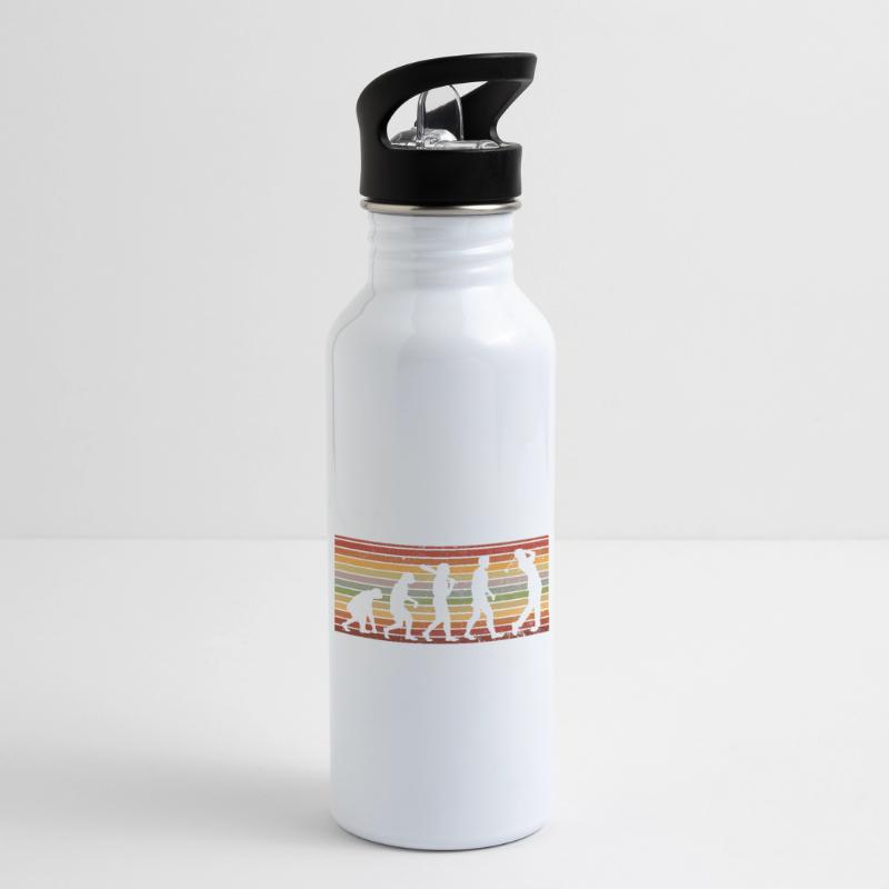 Golf Evolution From Monkey To Men Golfing Water bottle with straw