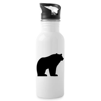 bear - Water bottle with straw - white - Right