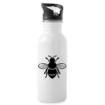 Biene - Trinkflasche mit integriertem Trinkhalm - Weiß - Rechts