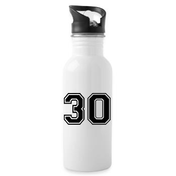 30 - Water bottle with straw - white - Right