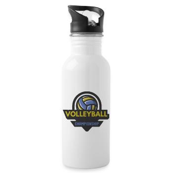 Ballsport - Trinkflasche mit integriertem Trinkhalm - Weiß - Rechts