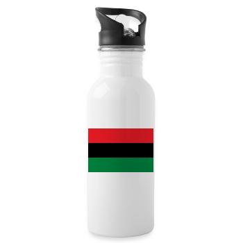 Flag of the UNIA - Pan African Alliance Afrika - Trinkflasche mit integriertem Trinkhalm - Weiß - Rechts