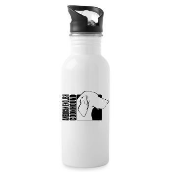 American English Coonhound Profile Dogs Wilsigns - Water bottle with straw - white - Right