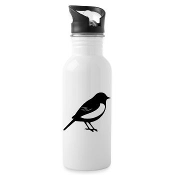 Oiseau - Gourde avec paille intégrée - blanc - Droite