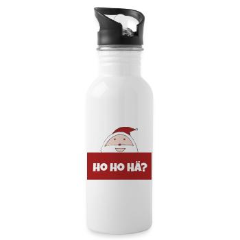 weihnachtsmann hohohä - Trinkflasche mit integriertem Trinkhalm - Weiß - Rechts