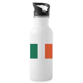 Zeigen Sie Farbe – Irland - Trinkflasche mit integriertem Trinkhalm - Weiß - Rechts