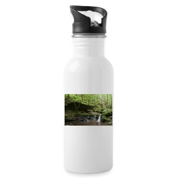 Schwarzwälder Monbach - Trinkflasche mit integriertem Trinkhalm - Weiß - Rechts