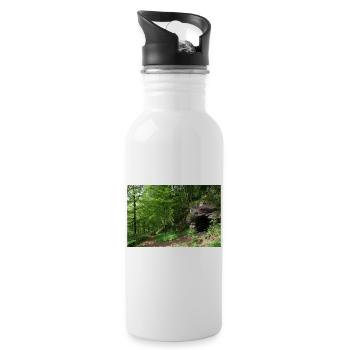 Nord de la Forêt-Noire / Grotte forestière - Gourde avec paille intégrée - blanc - Droite