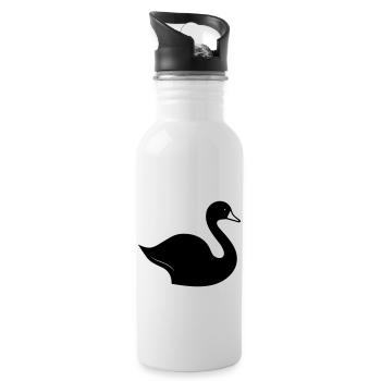 Cygne - Gourde avec paille intégrée - blanc - Droite