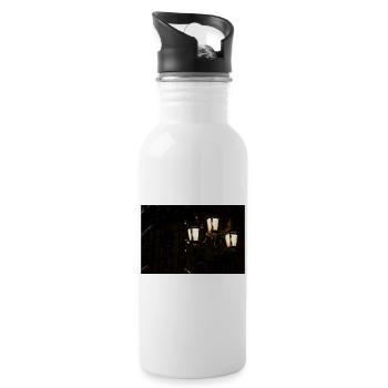 Night Light: Wrought Iron Lanterns - Water bottle with straw - white - Right