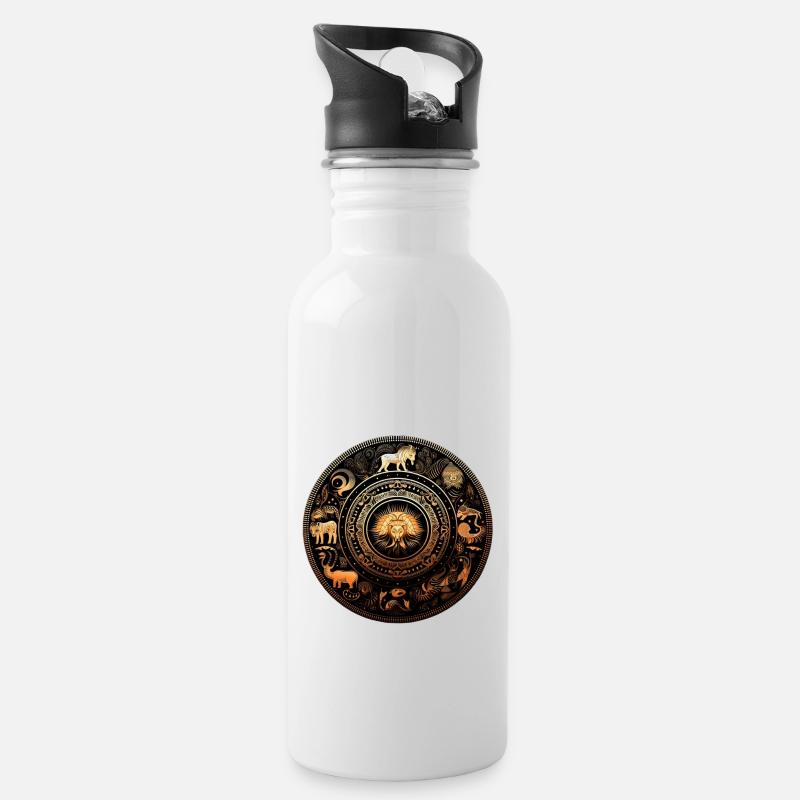 Cosmic - Trinkflasche mit integriertem Trinkhalm - Weiß