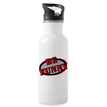 be funny - Trinkflasche mit integriertem Trinkhalm - Weiß - Rechts