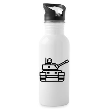 tank - Water bottle with straw - white - Right