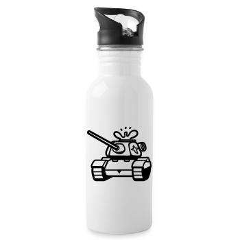 tank - Water bottle with straw - white - Right