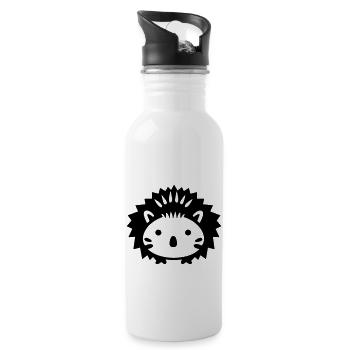 Igel - Trinkflasche mit integriertem Trinkhalm - Weiß - Rechts