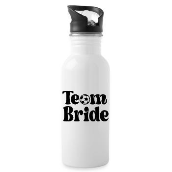 TEAM BRIDE FOOTBALL SOCCER - Water bottle with straw - white - Right