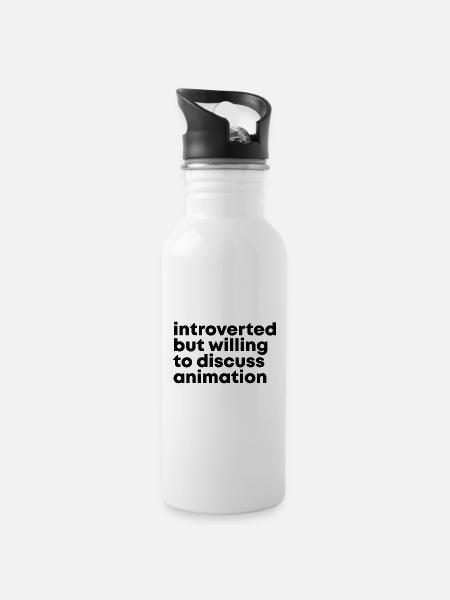 Animation Animation Animation - Water bottle with straw - white