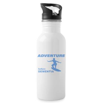 SURF ADVENTURE - Water bottle with straw - white - Right