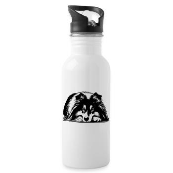 Sheltie - Gourde avec paille intégrée - blanc - Droite