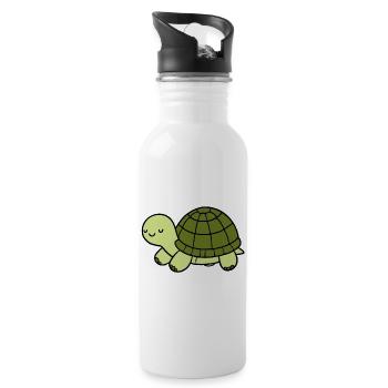 Turtle - Water bottle with straw - white - Right