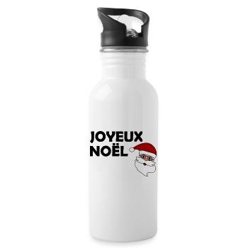 WEIHNACHTEN. FROHE WEIHNACHTEN. FROHE WEIHNACHTEN. WEIHNACHTSMANN - Trinkflasche mit integriertem Trinkhalm - Weiß - Rechts