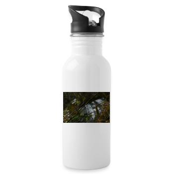 Ancient Canyon Rivers - Water bottle with straw - white - Right