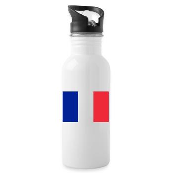 France - Gourde avec paille intégrée - blanc - Droite