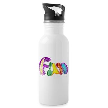 FUN - Water bottle with straw - white - Right