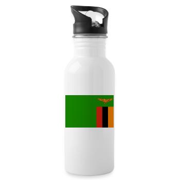 Zambia - Water bottle with straw - white - Right
