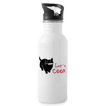 YANACAT Knife Cat. Sweet but Psychic Cooking - Water bottle with straw - white - Right