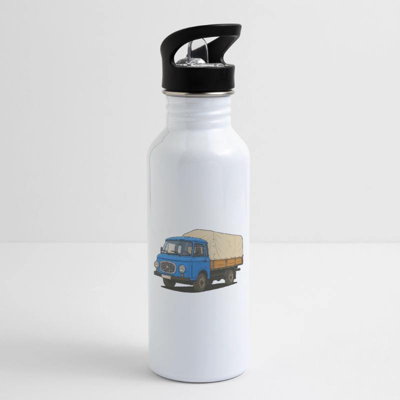 Ost-Pritsche Trinkflasche mit integriertem Trinkhalm