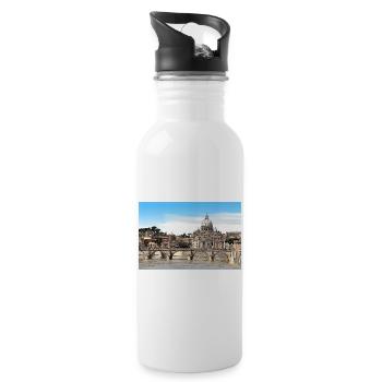 Rome - Gourde avec paille intégrée - blanc - Droite
