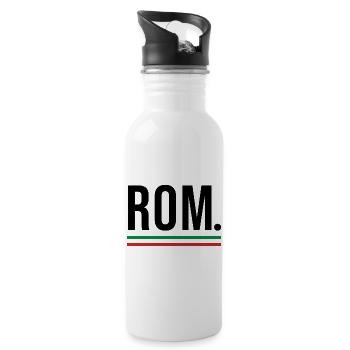 🇮🇹 ROM – Chemise de ville minimaliste en Italie- - Gourde avec paille intégrée - blanc - Droite